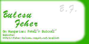 bulcsu feher business card